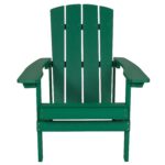 Juego de 2 Sillas Adirondack Flash Furniture Charlestown 2-JJ-C14501-GRN-GG Poliresina Verde para Interior y Exterior