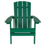 Juego de 2 Sillas Adirondack Flash Furniture Charlestown 2-JJ-C14501-GRN-GG Poliresina Verde para Interior y Exterior