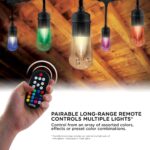 Tira de Luces LED Enbrighten Seasons 24 Pies 12 Bombillas Acrílicas Cambio de Color con Enchufe WiFi UltraPro Interior E