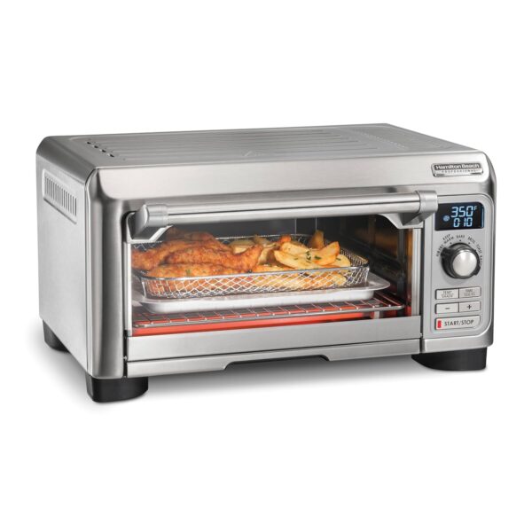Hamilton Beach Combo profesional de horno tostador con freidora de aire digital Sure-Crisp con funcionalidad 6 en 1, 150