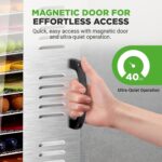 NutriChef Máquina deshidratadora comercial de 2000 vatios, deshidratador eléctrico de alimentos, 20 bandejas de acero in