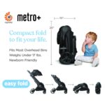 Ergobaby Metro+ Cochecito de bebé compacto, Cochecito de paraguas ligero que se pliega para almacenamiento en el compart