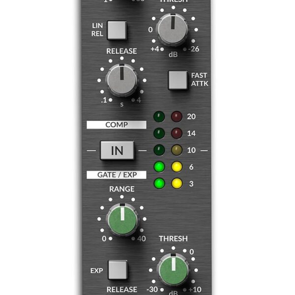 Módulo Dynamics Solid State Logic Serie E 500EDYNAMICSMODULE para racks Serie 500 con Compresor Limitador y Expansor Pue