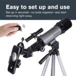 Celestron Travel Scope 60DX Telescopio refractor portátil – Apertura de 60 mm, óptica de vidrio totalmente recubierta –
