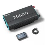 Inversor Renogy P2 de onda sinusoidal pura 3000 W 12 V CC a 120 V CA con control remoto con cable RNG-INVT-3000-12V-P2-U