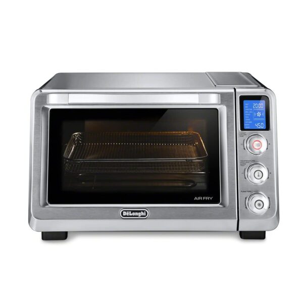 De'Longhi - Horno tostador de convección digital de 10 en 1, 24L, horno de convección real con luz interna, parrillas, a