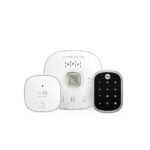 Paquete Cerradura Inteligente Yale Liftmaster Táctil Níquel Satinado y Concentrador de Puerta de Garaje myQ Chamberlain