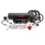 Sistema de Aire a Bordo Viair 20002 485C Stealth Black Gen 2 Compresor 12V 200 PSI Tanque 2.5 Galones