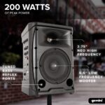 Gemini Altavoz PA inalámbrico de batería, 400 vatios, 6.5" (GPSS-650) | Batería inalámbrica de 13 lb PA, 6.5", 11+ hr -