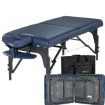 Mesa de Masaje Portátil Master Massage Montclair Pro 31 Pulgadas Azul Real Espuma Viscoelástica Madera