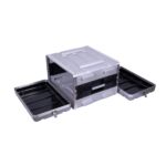 Crossrock Estuche apilable de 6U, moldeado fuerte con herrajes resistentes, profundidad estándar de 19.25 pulgadas, plat