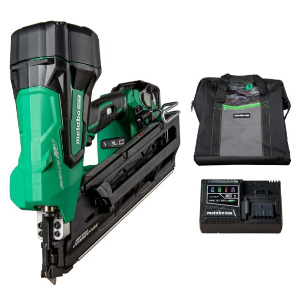 Metabo HPT 36V MultiVolt Clavadora inalámbrica para conectores metálicos, herramienta eléctrica MultiVolt 36V con baterí