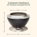 Fogata sin Humo Cuisinart COH-800 24 Pulgadas Acero Inoxidable Redonda