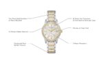 Reloj Bulova Clásico Mujer 98R288 Acero Inoxidable Bicolor 16 Diamantes Esfera Madreperla Cristal Mineral Curvo 31 Milím