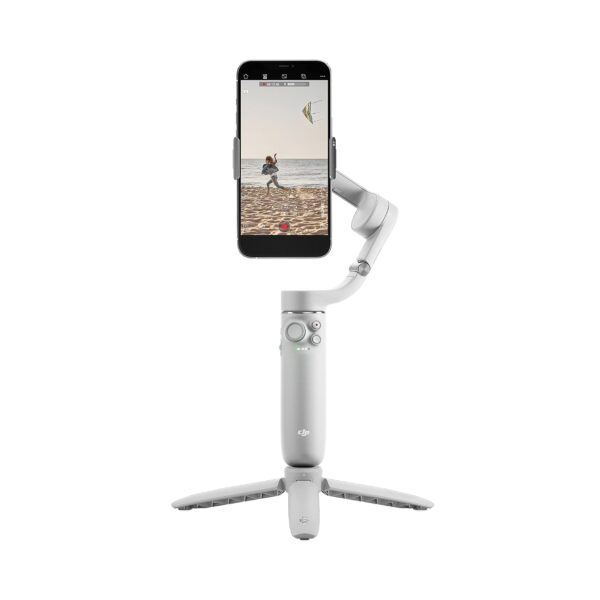 DJI OM 5 Estabilizador de Cardán de 3 Ejes para Smartphone Color Atenas Gris con Barra de Extensión Integrada