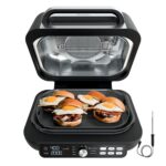 Ninja IG651 Foodi Smart XL Pro 7 en 1 Combo de parrilla/plancha para interiores, uso abierto o cerrado, freír al aire, d
