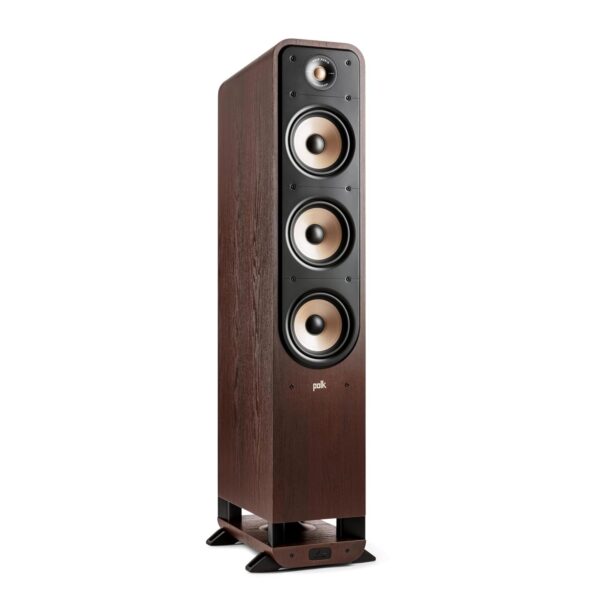 Altavoz de Torre Polk Signature Elite ES60BRN Nogal Alta Resolución Dolby Atmos DTS:X Tweeter 1 Pulgada 3 Woofers 6.5 Pu