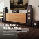 Altavoz de Torre Polk Signature Elite ES60BRN Nogal Alta Resolución Dolby Atmos DTS:X Tweeter 1 Pulgada 3 Woofers 6.5 Pu