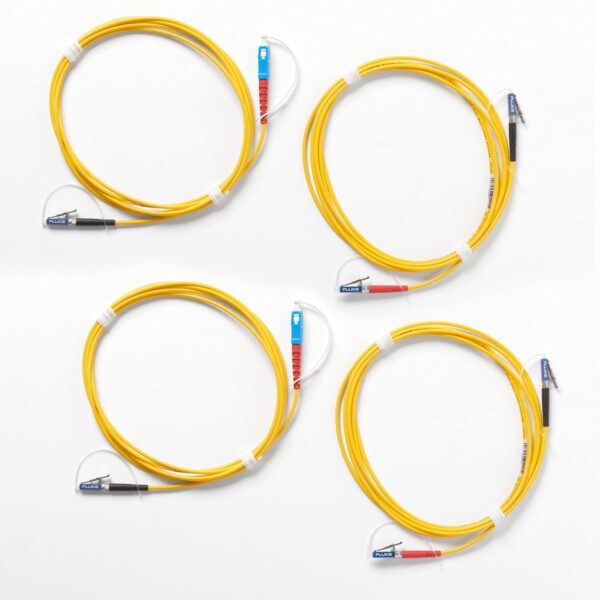 Fluke Networks Kit de cable de referencia de prueba monomodo (6.6 ft) para probar fibras terminadas LC de 9 µm (2 SC/Met