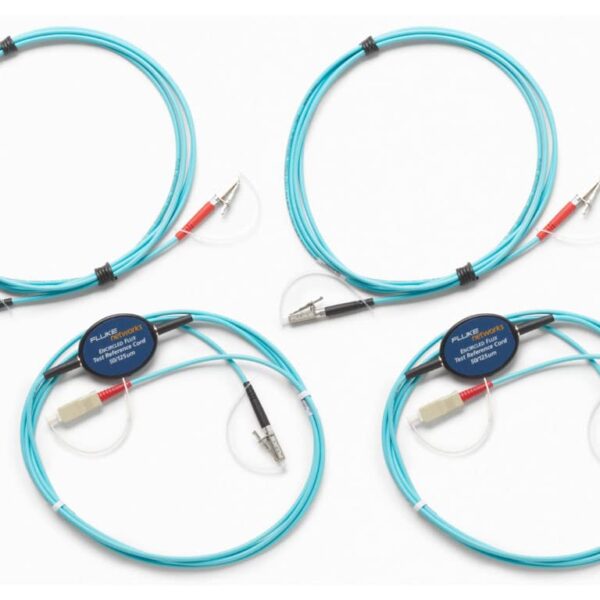 Fluke Networks Kit de cable de referencia de prueba compatible con flujo encerrado multimodo (6.6 ft) para probar fibras