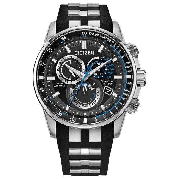 Reloj Citizen Eco-Drive PCAT Sport CB5970-02H Cronógrafo Caja de Acero Inoxidable 43 mm Correa de Acero Inoxidable y Pol