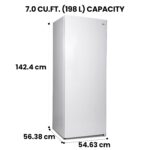 Koolatron Congelador vertical blanco de 7.0 pies cúbicos de capacidad, 4 estantes de rejilla fija, listo para garaje, al