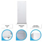 Koolatron Congelador vertical blanco de 7.0 pies cúbicos de capacidad, 4 estantes de rejilla fija, listo para garaje, al