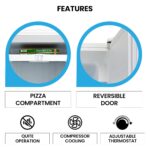 Koolatron Congelador vertical blanco de 7.0 pies cúbicos de capacidad, 4 estantes de rejilla fija, listo para garaje, al