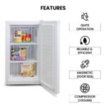 Koolatron Congelador vertical de 3.1 pies cúbicos, mini congelador de pie, ahorro de espacio, congelador profundo, desco
