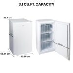Koolatron Congelador vertical de 3.1 pies cúbicos, mini congelador de pie, ahorro de espacio, congelador profundo, desco