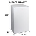 Koolatron Congelador vertical de 3.1 pies cúbicos, mini congelador de pie, ahorro de espacio, congelador profundo, desco