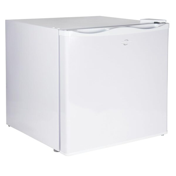 Koolatron Congelador vertical blanco de 1.2 pies cúbicos de capacidad, 1 estante con cable, listo para garaje, almacenam