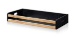 Cambiador Livia Suite Bebe Modelo 27866-BLN Negro y Natural Madera con Bandeja Superior Extraíble