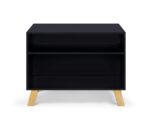 Cambiador Livia Suite Bebe Modelo 27866-BLN Negro y Natural Madera con Bandeja Superior Extraíble