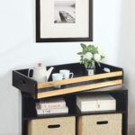 Cambiador Livia Suite Bebe Modelo 27866-BLN Negro y Natural Madera con Bandeja Superior Extraíble