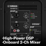 Yamaha Altavoz alimentado serie DHR, 1000W, 15" LF, controlador de compresión HF de 1.4 "con carcasa de madera contracha