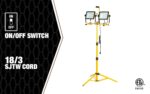 Southwire CSW5X2 - Luz de trabajo de doble cabezal de 10000 lúmenes con trípode