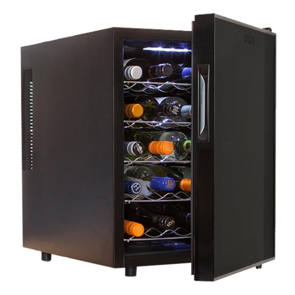 Koolatron Refrigerador de vino de 20 botellas, enfriador de vino independiente con puerta de vidrio, 1.7 pies cúbicos (4