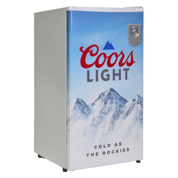 Coors - Refrigerador ligero de 3.2 pies cúbicos de capacidad, blanco, mini refrigerador para cocina, dormitorio, oficina