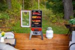 Fumador de Gas Vertical Pit Boss 10773 Serie 3 Rojo Hammertone 880 Pies Cuadrados