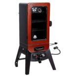 Fumador de Gas Vertical Pit Boss 10773 Serie 3 Rojo Hammertone 880 Pies Cuadrados