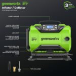 Inflador de Neumáticos Greenworks ING401 Inalámbrico 24V 160 PSI