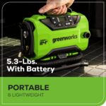 Inflador de Neumáticos Greenworks ING401 Inalámbrico 24V 160 PSI