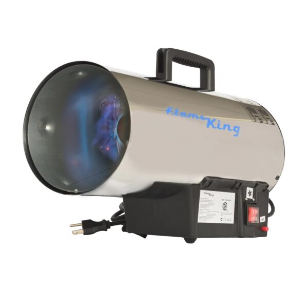 Calentador de Aire Forzado Flame King YSN-AD018 Propano 60000 BTU Acero Inoxidable
