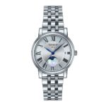 Reloj Tissot Carson Premium Lady Moonphase Cuarzo Suizo Mujer Acero Inoxidable Gris 32 milímetros