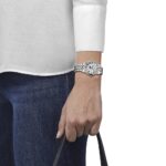 Reloj Tissot Carson Premium Lady Moonphase Cuarzo Suizo Mujer Acero Inoxidable Gris 32 milímetros