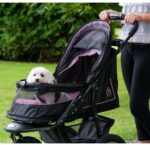 Cochecito para Mascotas Pet Gear NV PG8450NVRU2 Entrada Sin Cremallera Rosa Nuevo Neumáticos 12 Pulgadas Marco de Alumin