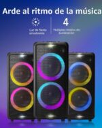 Altavoz de Fiesta Bluetooth Philips X5206 Portátil con Ruedas Karaoke Doble Woofer 8 Pulgadas 160W