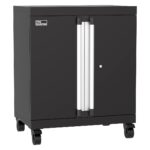 ClosetMaid ProGarage - Armario base con ruedas, dos puertas, cerradura y estante ajustable, para almacenamiento de garaj