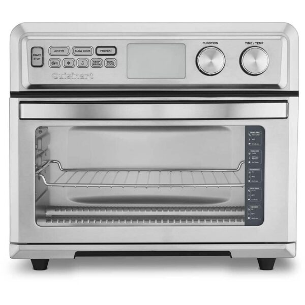 Cuisinart - Horno tostador de freidora de aire con capacidad extra grande, horno de acero inoxidable de 1800W con pantal